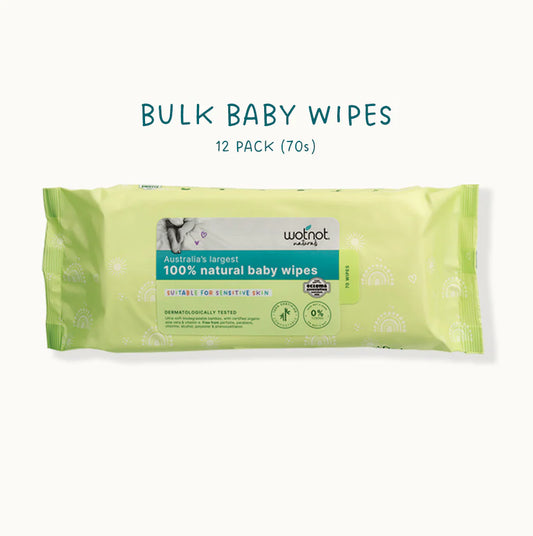 100% NATURAL BABY WIPES - 12 PACK